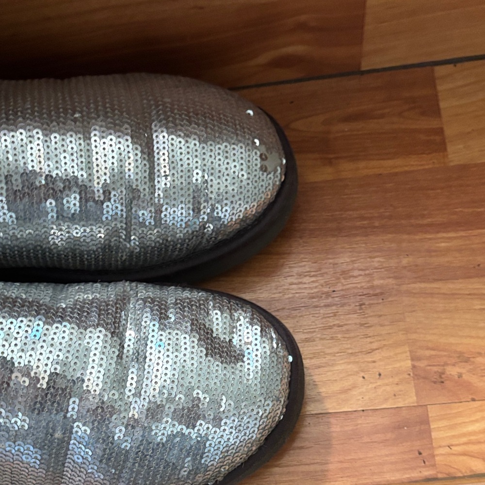 Ugg Silver Sequin Shearling Winter Boots - image 4